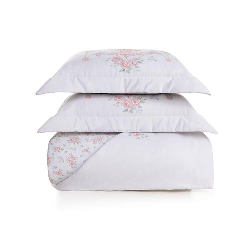 Colcha com porta-travesseiro em algodão 300 fios Trussardi Piccini casal 240x280cm Colcha com porta-travesseiro em algodão 300 fios Trussardi Piccini casal 240x280cm