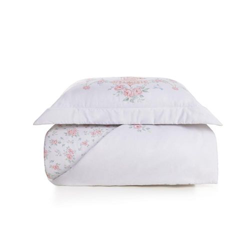 Colcha com porta-travesseiro em algodão 300 fios Trussardi Piccini solteiro 200x280cm Colcha com porta-travesseiro em algodão 300 fios Trussardi Piccini solteiro 200x280cm