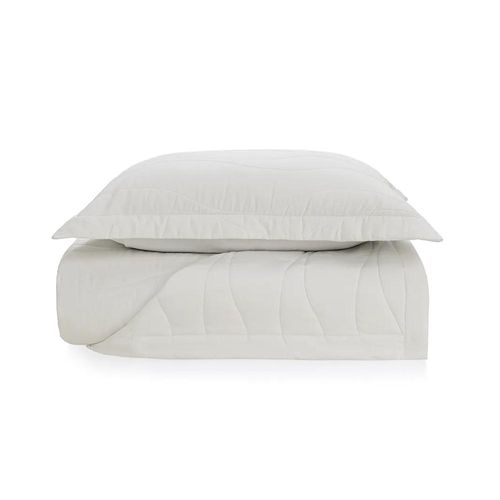 Colcha Trussardi Novara 300 fios em algodão Egípcio 2,00mx2,80m Solteiro Branco