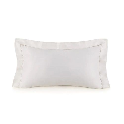 Fronha em algodão Trussardi Frezzano Cetim 1000 Fios 50x90cm branco e legno Fronha em algodão Trussardi Frezzano Cetim 1000 Fios 50x90cm branco e legno