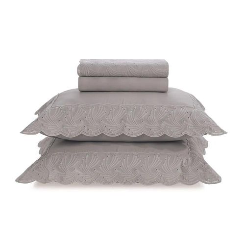 Jogo de lençol Trussardi Scalvini 300 fios em algodão Egípcio King Marmo e Platino Jogo de lençol Trussardi Scalvini 300 fios em algodão Egípcio King Marmo e Platino