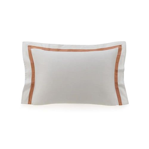 Fronha Trussardi Vercelli 50cmx70cm 100% Algodão Branco e Solare Fronha Trussardi Vercelli 50cmx70cm 100% Algodão Branco e Solare