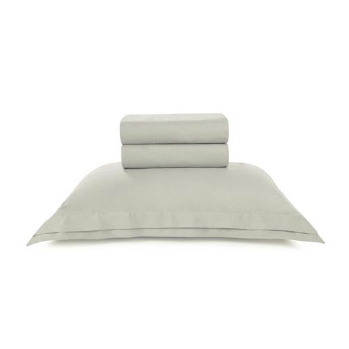 Jogo de cama em algodão Trussardi Novoli cetim 200 fios solteiro 180x260cm grigio