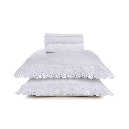 Jogo de cama em algodão Trussardi Farfalla cetim 200 fios queen 240x260cm