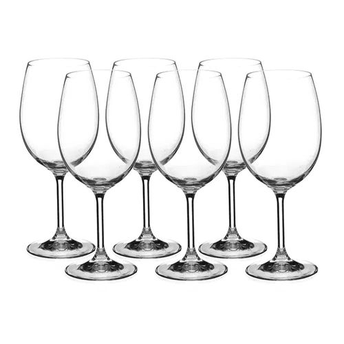 Jogo de taças vinho em cristal Bohemia Anna 450ml 6 peças