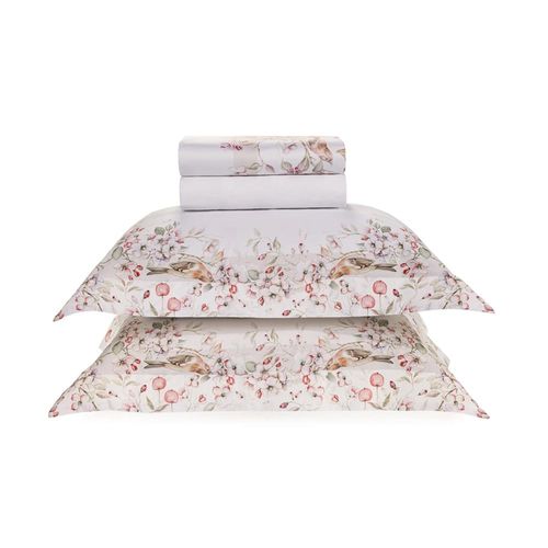Jogo de lençol Trussardi Mele 300 fios em algodão Egípcio Queen Estampado