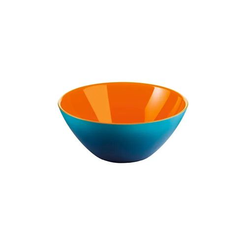 Saladeira bowl em acrílico Guzzini My Fusion 25cm azul com laranja Saladeira bowl em acrílico Guzzini My Fusion 25cm azul com laranja