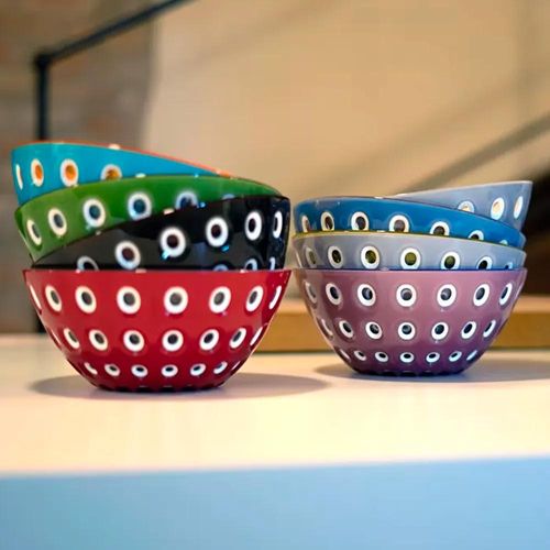 Saladeira bowl em acrílico Guzzini Le Murrine 20cm vermelho com branco Saladeira bowl em acrílico Guzzini Le Murrine 20cm vermelho com branco