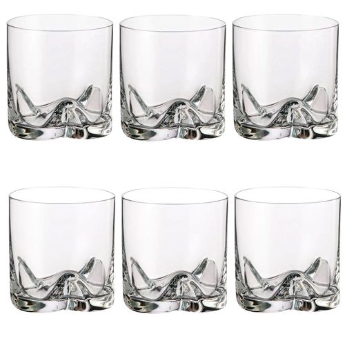 Jogo de 6 copos para wisky Bohemia Crystal 20.589.280 Trio 280ml Jogo de 6 copos para wisky Bohemia Crystal 20.589.280 Trio 280ml