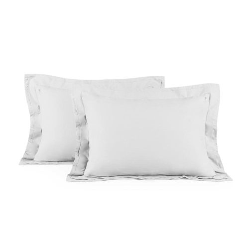 Jogo de fronhas em algodão Trussardi Novoli 200 fios 50x70cm 2 peças branco