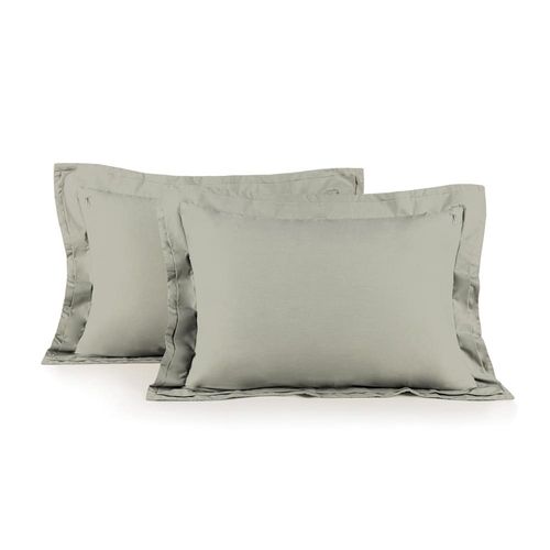 Jogo de fronhas em algodão Trussardi Novoli 200 fios 50x70cm 2 peças grigio Jogo de fronhas em algodão Trussardi Novoli 200 fios 50x70cm 2 peças grigio