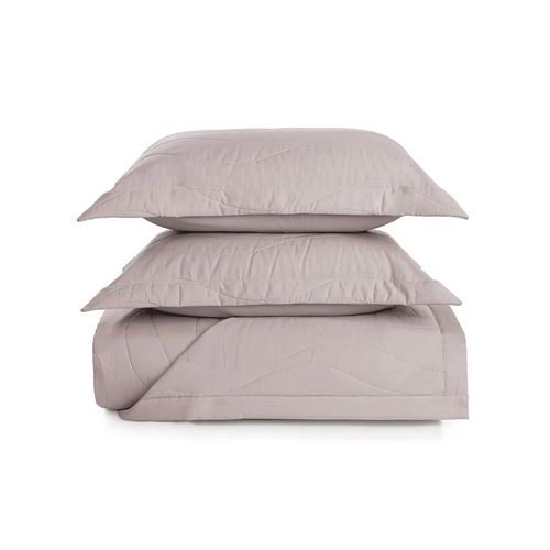 Colcha com Porta Travesseiros Queen Algodão Egípcio Trussardi Novara 260x280cm Rose Colcha com Porta Travesseiros Queen Algodão Egípcio Trussardi Novara 260x280cm Rose