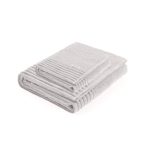 Jogo de toalhas banho e rosto Trussardi Imperiale 2 peças gelo Jogo de toalhas banho e rosto Trussardi Imperiale 2 peças gelo