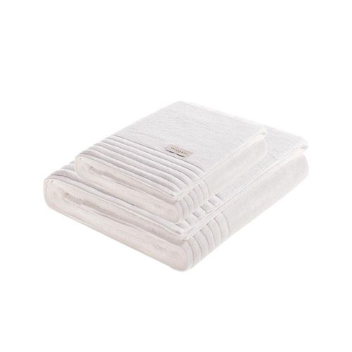 Jogo de toalhas banho e rosto Trussardi Imperiale 2 peças branco Jogo de toalhas banho e rosto Trussardi Imperiale 2 peças branco