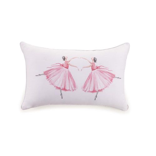 Almofada em algodão Trussardi Ballerina 30x50cm rosa
