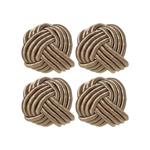 Jogo de argolas para guardanapos Copa&Cia Traccia 4 peças toffee Jogo de argolas para guardanapos Copa&Cia Traccia 4 peças toffee