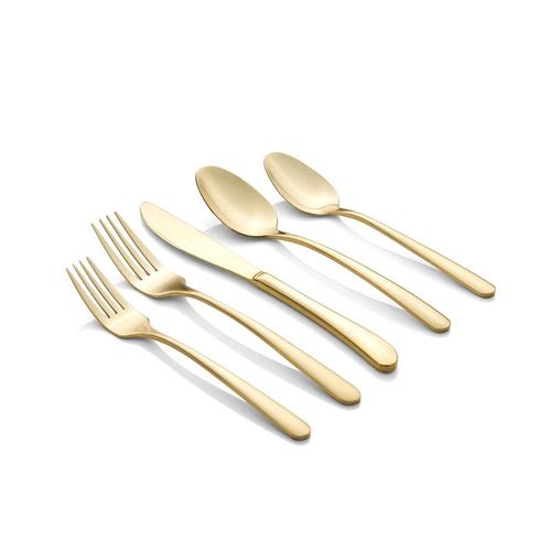 Faqueiro em inox Copa&Cia Madrid 30 peças champagne matte Faqueiro em inox Copa&Cia Madrid 30 peças champagne matte