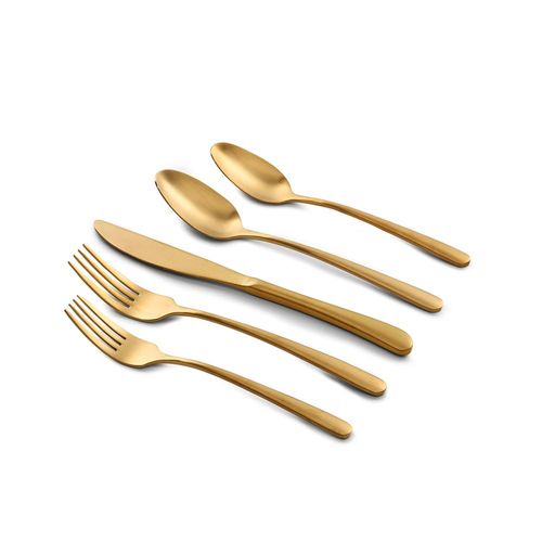 Faqueiro em inox Copa&Cia Madrid 30 peças ouro matte Faqueiro em inox Copa&Cia Madrid 30 peças ouro matte