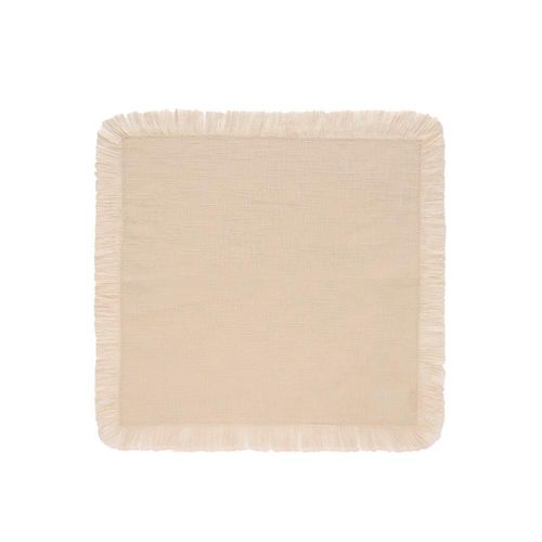 Guardanapo em algodão Copa&Cia Coloratta Franja 40x40cm natural