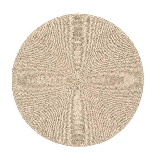Lugar americano redondo em poliéster Copa&Cia Brazil Nature 40cm juta Lugar americano redondo em poliéster Copa&Cia Brazil Nature 40cm juta