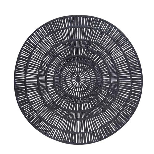 Lugar americano redondo em plástico Copa&Cia Concept Ethan 38cm preto Lugar americano redondo em plástico Copa&Cia Concept Ethan 38cm preto