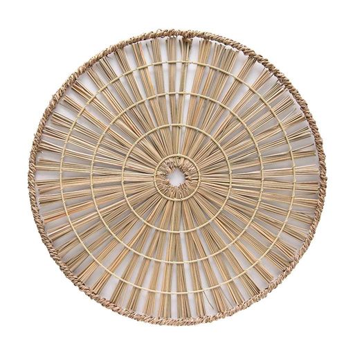 Lugar americano redondo em grama marinha Copa&Cia Detroit 38cm natural Lugar americano redondo em grama marinha Copa&Cia Detroit 38cm natural