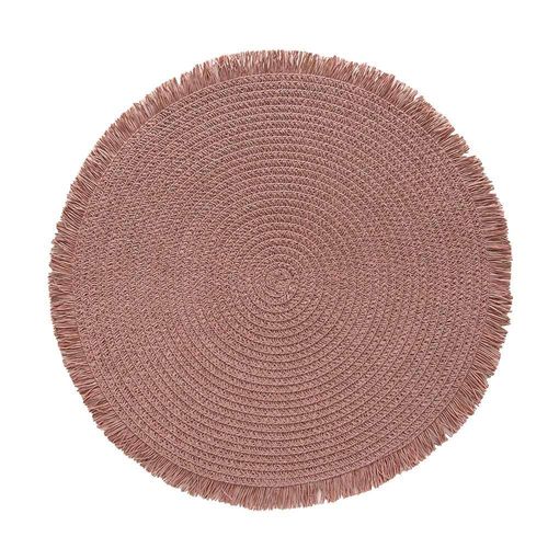 Lugar americano redondo em fibra de celulose Copa&Cia Lana 38cm Rosé - 203981 Lugar americano redondo em fibra de celulose Copa&Cia Lana 38cm Rosé - 203981
