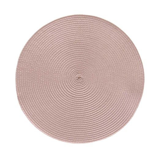 Lugar americano redondo em poliéster Copa&Cia Luna 38cm Rosé