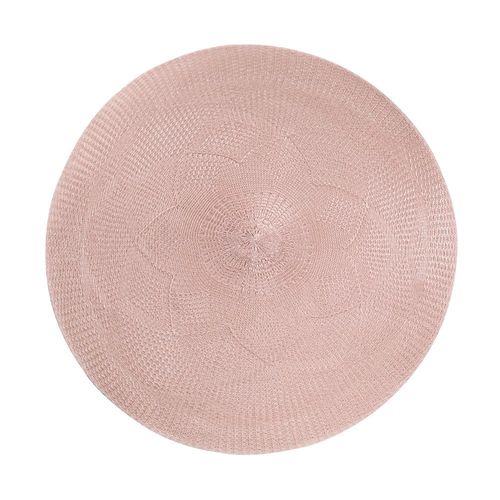 Lugar americano redondo em poliéster Copa&Cia Serenity 38cm rosa chá Lugar americano redondo em poliéster Copa&Cia Serenity 38cm rosa chá