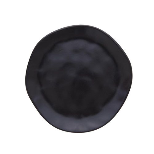 Prato de lanche em cerâmica Copa&Cia Organic 20cm preto