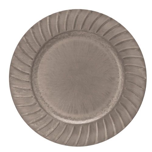 Sousplat em plástico Copa&Cia Dórico 33cm taupe