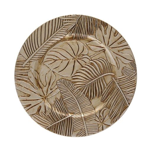 Sousplat em plástico Copa&Cia Galles Flat 33cm folhas secas Sousplat em plástico Copa&Cia Galles Flat 33cm folhas secas