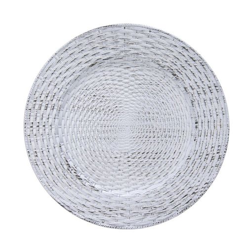 Sousplat em plástico Copa&Cia Galles Vime 33cm antique white Sousplat em plástico Copa&Cia Galles Vime 33cm antique white