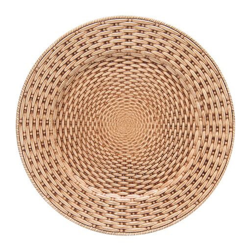 Sousplat em plástico Copa&Cia Galles Vime 33cm marfim Sousplat em plástico Copa&Cia Galles Vime 33cm marfim