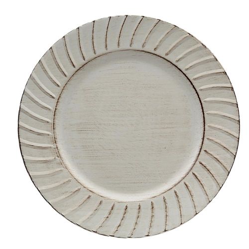 Sousplat em plástico Copa&Cia Greco Dorico 33cm ivory Sousplat em plástico Copa&Cia Greco Dorico 33cm ivory