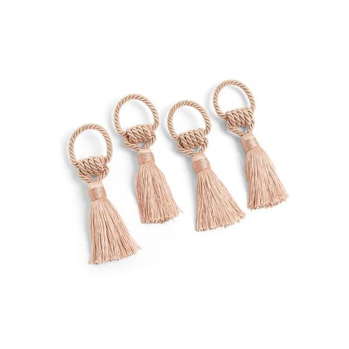 Jogo de argolas para guardanapos Copa&Cia Trassel 4 peças Frapê Jogo de argolas para guardanapos Copa&Cia Trassel 4 peças Frapê