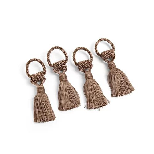 Jogo de argolas para guardanapos Copa&Cia Trassel 4 peças Toffee Jogo de argolas para guardanapos Copa&Cia Trassel 4 peças Toffee