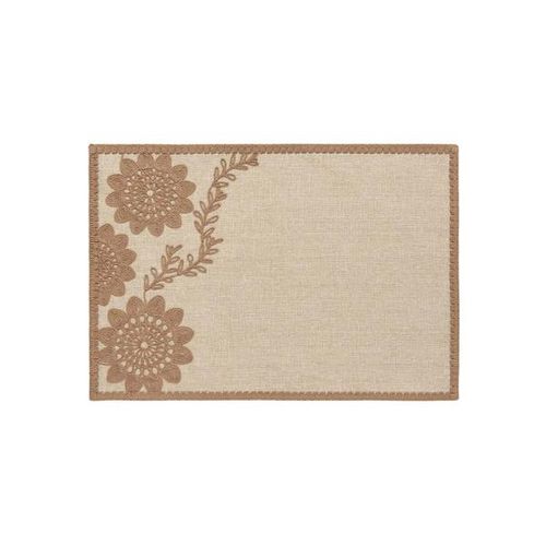 Lugar americano Copa&Cia Brazil Nature Mandala Bordada 50x35 nude Lugar americano Copa&Cia Brazil Nature Mandala Bordada 50x35 nude