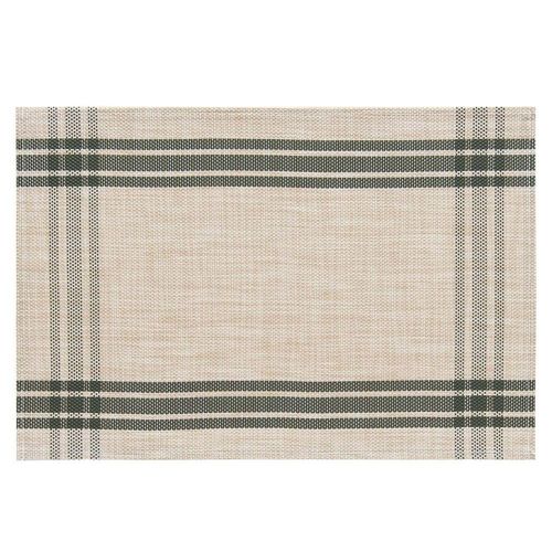 Lugar americano Copa&Cia Trama Sintetica Xadrez 45x30cm Musgo