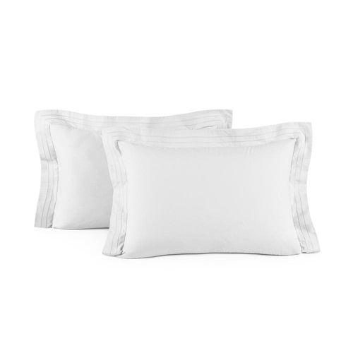 Jogo de fronhas em algodão Trussardi Orsini 200 fios 50x70cm 2 peças branco