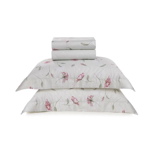 Jogo de cama em algodão Trussardi Venus cetim 200 fios queen 240x260cm Jogo de cama em algodão Trussardi Venus cetim 200 fios queen 240x260cm