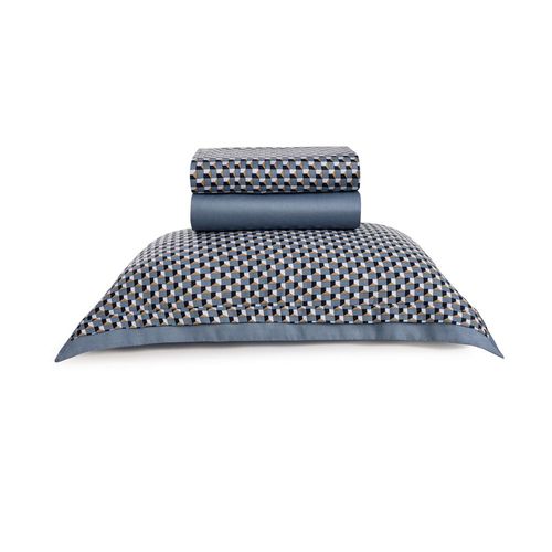 Jogo de cama em algodão Trussardi Locatelli cetim 200 fios solteiro 180x260cm Jogo de cama em algodão Trussardi Locatelli cetim 200 fios solteiro 180x260cm