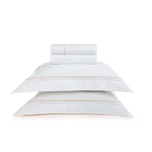 Jogo de cama Trussardi Cammillo casal 4 peças branco natural Jogo de cama Trussardi Cammillo casal 4 peças branco natural