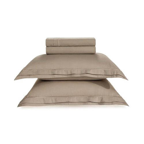Jogo de Cama Queen 300 fios Trussardi Doppio Nocciola Jogo de Cama Queen 300 fios Trussardi Doppio Nocciola