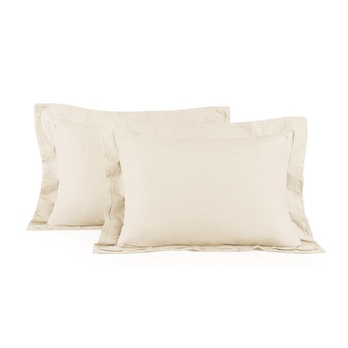 Jogo de fronhas em algodão Trussardi Novoli 200 fios 50x70cm 2 peças crema Jogo de fronhas em algodão Trussardi Novoli 200 fios 50x70cm 2 peças crema