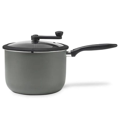 Pipoqueira com tampa de vidro e misturador Brinox Ceramic Life Pic Poc 5,5 litros cinza Pipoqueira com tampa de vidro e misturador Brinox Ceramic Life Pic Poc 5,5 litros cinza