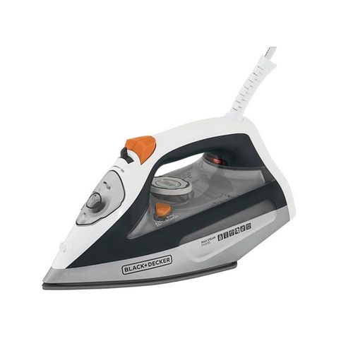 Ferro a vapor com antigotejamento Black+Decker 220v cinza e laranja