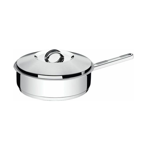 Frigideira Tramontina Solar em Aço Inox com Fundo Triplo Tampa Cabo e Alça 28 cm 4,8 litros
