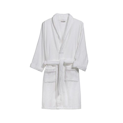 Roupão 100% Algodão Feminino P Trussardi Amália Branco e Nocciola Roupão 100% Algodão Feminino P Trussardi Amália Branco e Nocciola