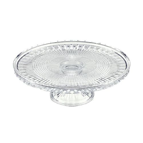 Prato para bolo com pé em cristal Wolff Queen 32x11cm Prato para bolo com pé em cristal Wolff Queen 32x11cm